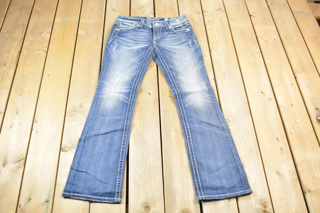 Vintage Y2K Miss Me Bedazzled Low Rise Jeans Size 26x32.5