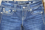 Vintage Y2K Miss Me Bedazzled Low Rise Jeans Size 26x33