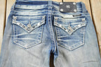 Vintage Y2K Miss Me Bedazzled Low Rise Jeans Size 26x33