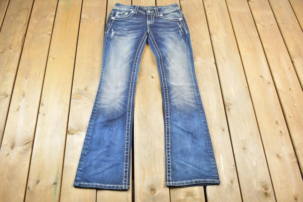 Vintage Y2K Miss Me Bedazzled Low Rise Jeans Size 26x33