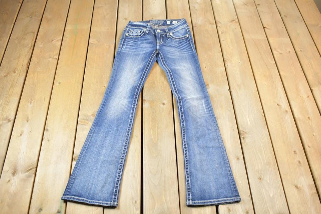 Vintage Y2K Miss Me Bedazzled Low Rise Jeans Size 26x33