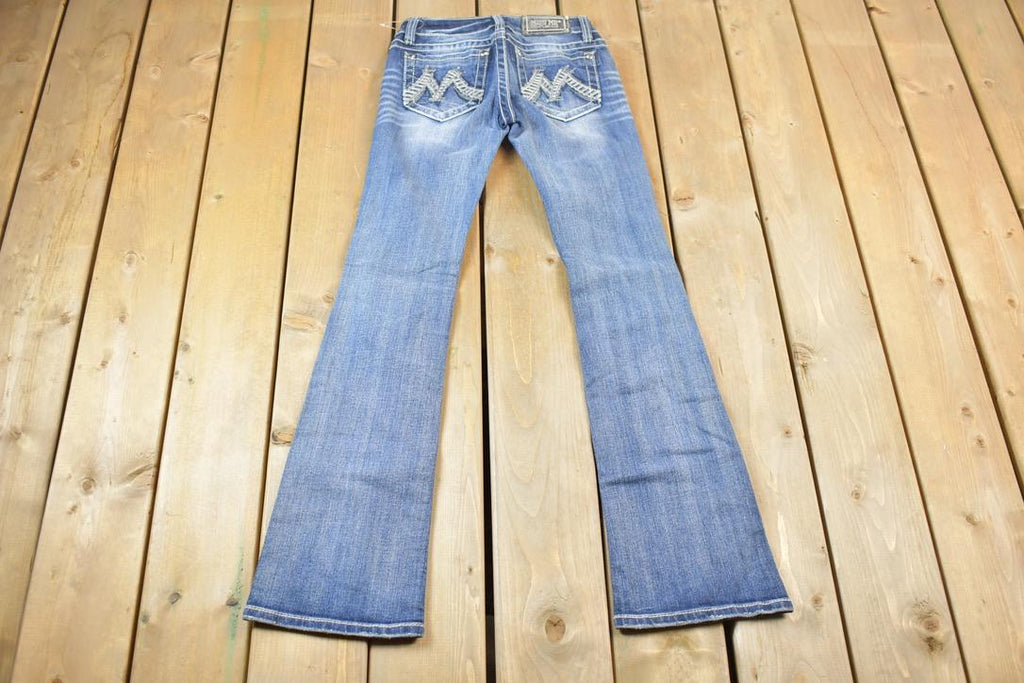 Vintage Y2K Miss Me Bedazzled Low Rise Jeans Size 26x33