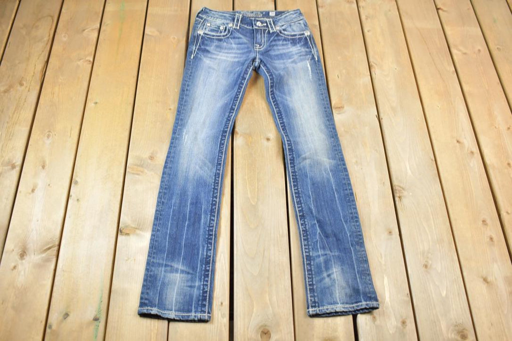 Vintage Y2K Miss Me Bedazzled Low Rise Jeans Size 26x33