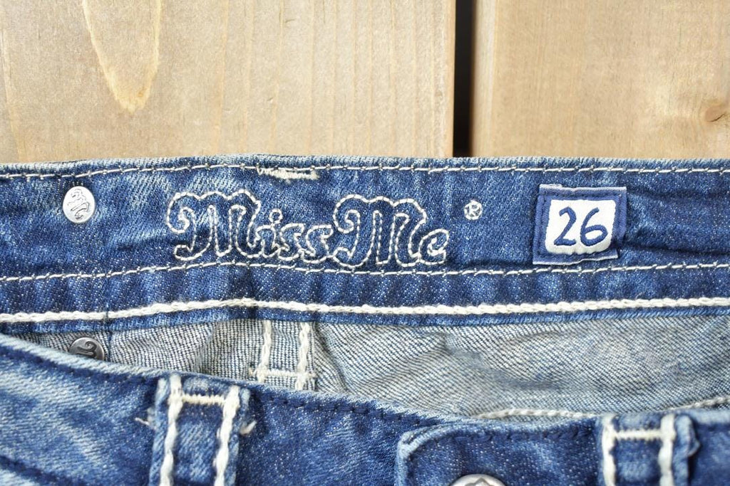 Vintage Y2K Miss Me Bedazzled Low Rise Jeans Size 26x33