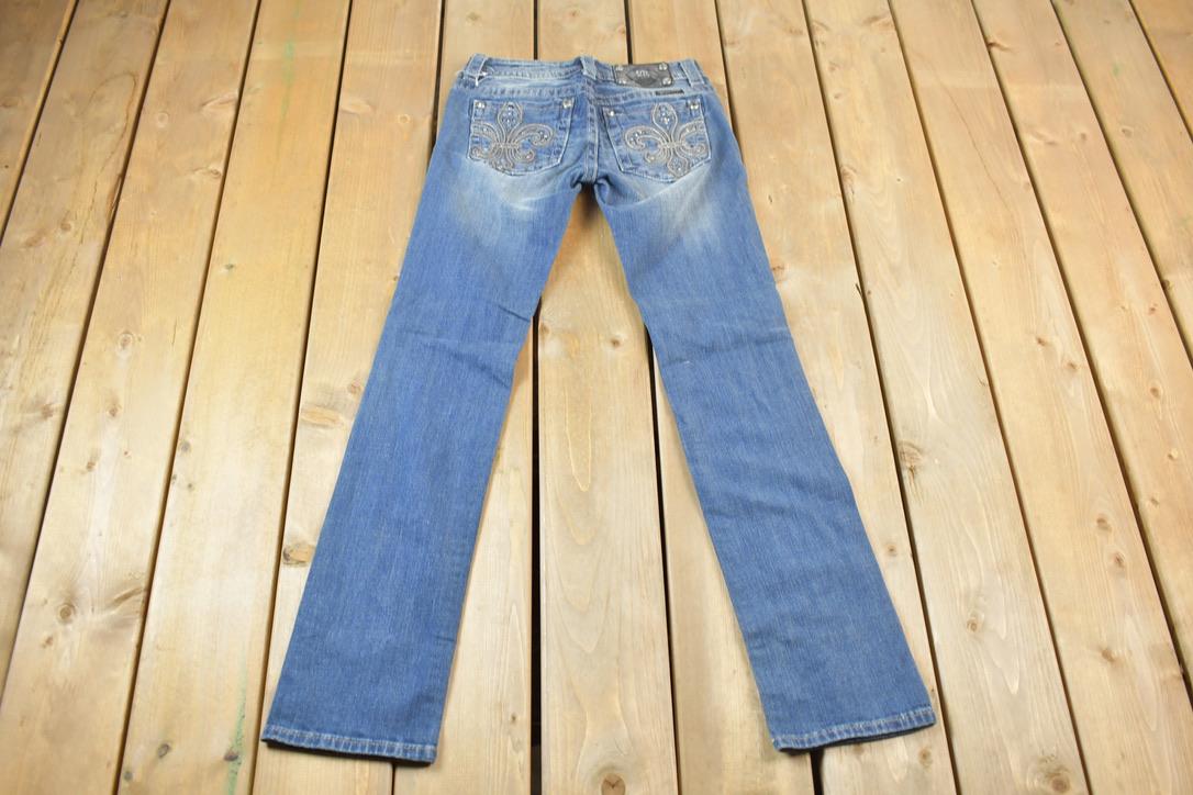 Vintage Y2K Miss Me Bedazzled Low Rise Jeans Size 26x32