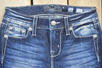 Vintage Y2K Miss Me Bedazzled Low Rise Jeans Size 26x33