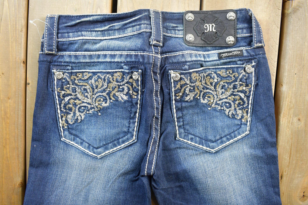 Vintage Y2K Miss Me Bedazzled Low Rise Jeans Size 26x33
