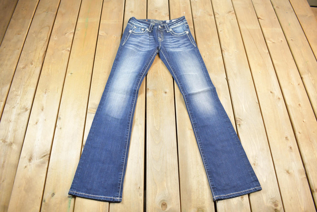 Vintage Y2K Miss Me Bedazzled Low Rise Jeans Size 26x33