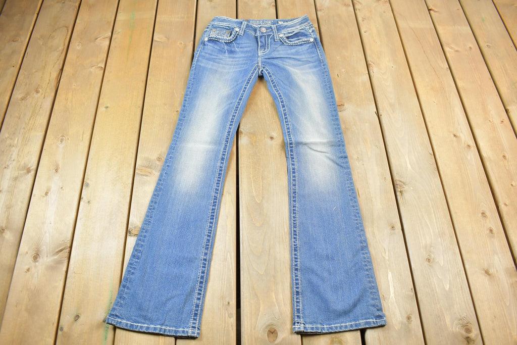 Vintage Y2K Miss Me Bedazzled Low Rise Jeans Size 26x33