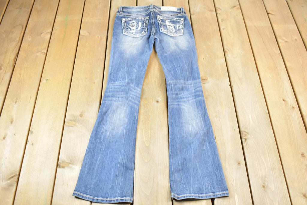 Vintage Y2K Miss Me Bedazzled Low Rise Jeans Size 26x32