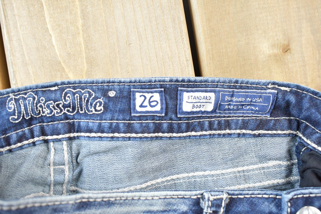 Vintage Y2K Miss Me Bedazzled Low Rise Jeans Size 26x32