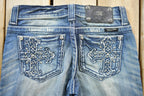 Vintage Y2K Miss Me Bedazzled Low Rise Jeans Size 26x33
