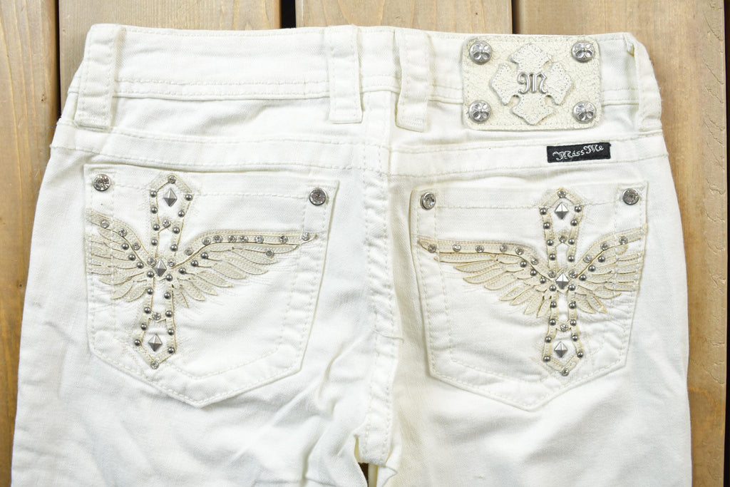 Vintage Y2K Miss Me Bedazzled Low Rise Jeans Size 26x32