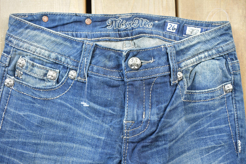 Vintage Y2K Miss Me Bedazzled Low Rise Jeans Size 26x32
