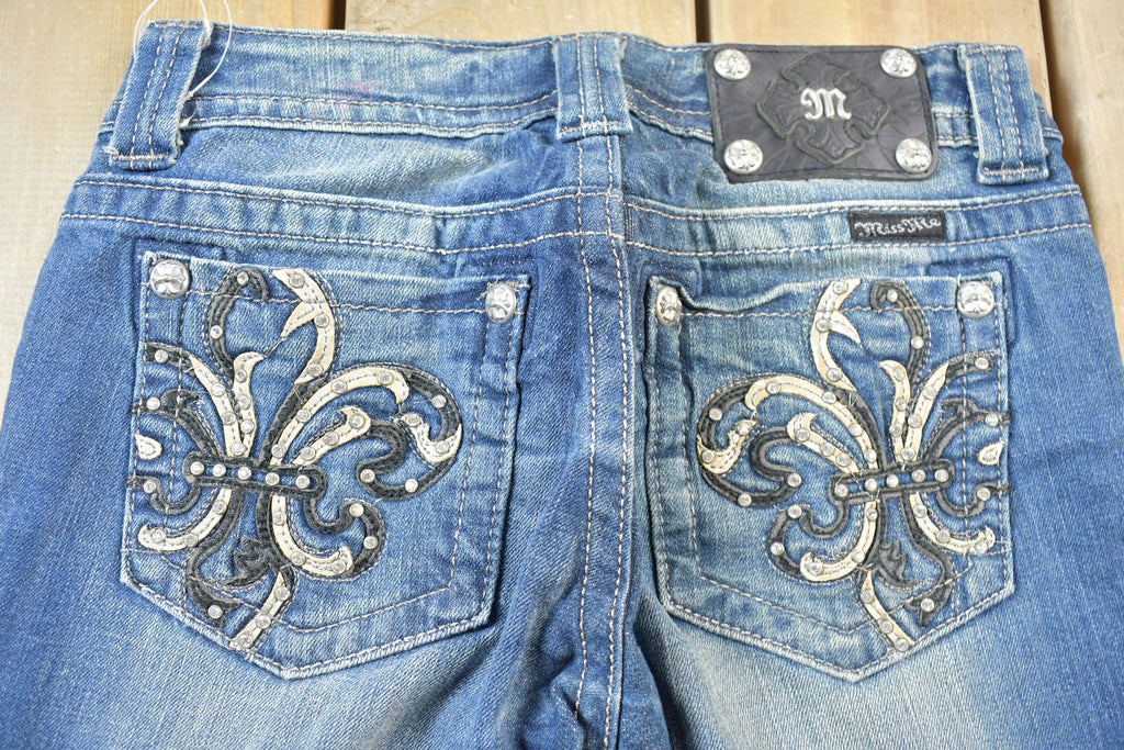 Vintage Y2K Miss Me Bedazzled Low Rise Jeans Size 26x32