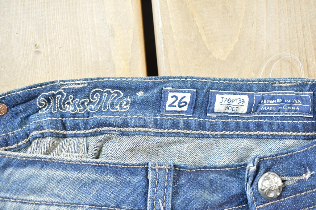 Vintage Y2K Miss Me Bedazzled Low Rise Jeans Size 26x32