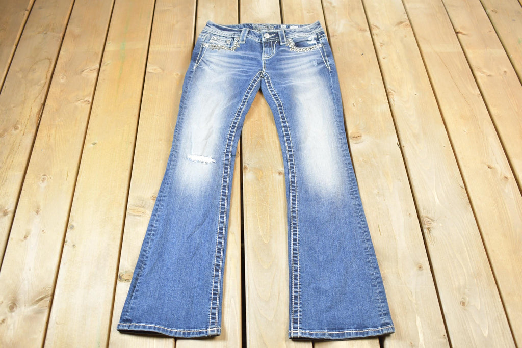 Vintage Y2K Miss Me Bedazzled Mid Rise Jeans Size 26x32