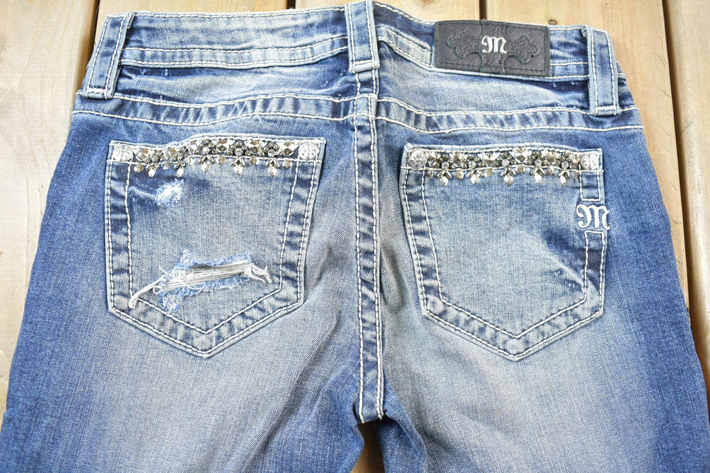 Vintage Y2K Miss Me Bedazzled Mid Rise Jeans Size 26x32