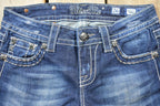 Vintage Y2K Miss Me Bedazzled Low Rise Jeans Size 26x33