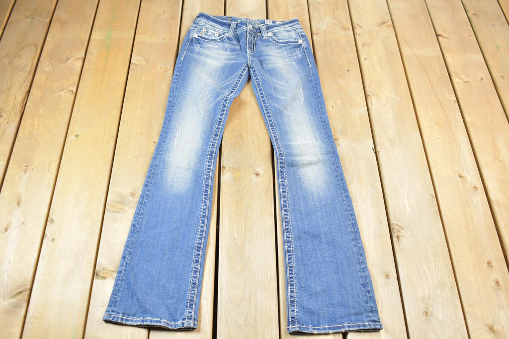 Vintage Y2K Miss Me Bedazzled Low Rise Jeans Size 26x32