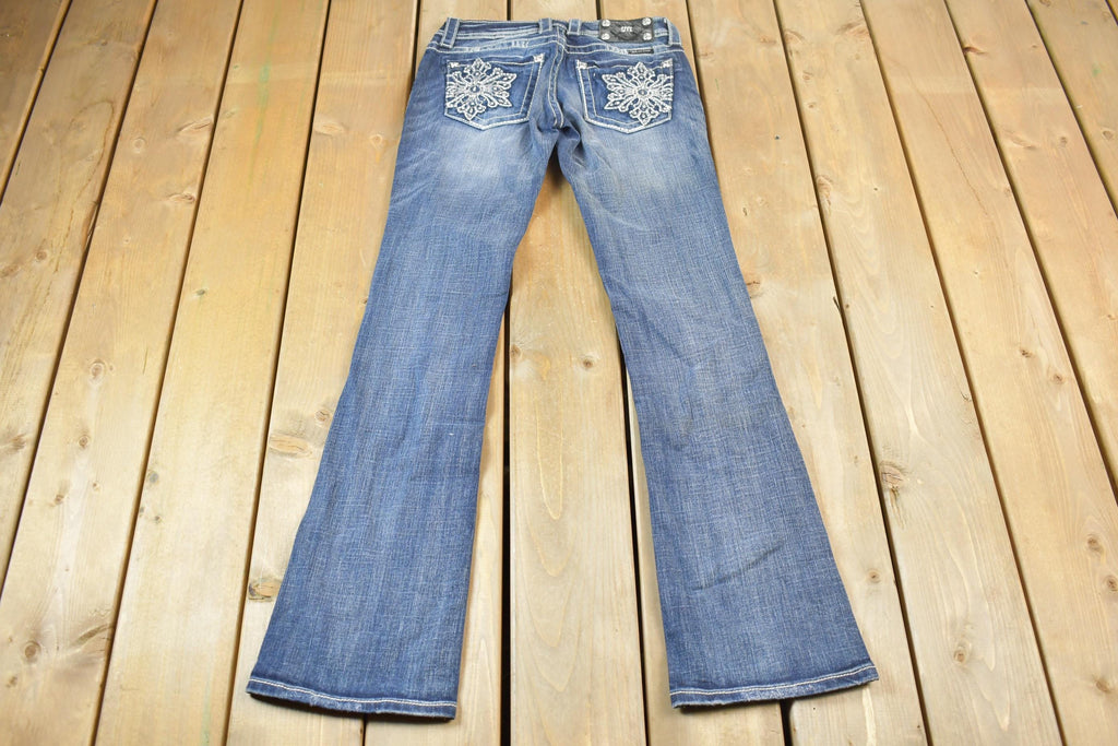 Vintage Y2K Miss Me Bedazzled Low Rise Jeans Size 26x33