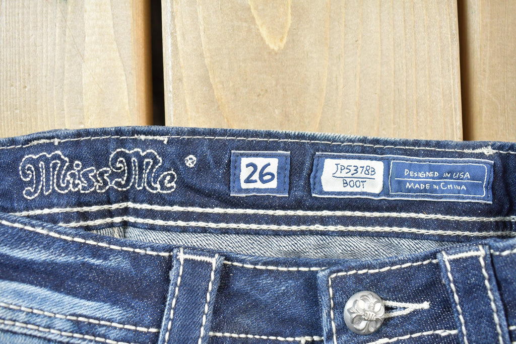 Vintage Y2K Miss Me Bedazzled Low Rise Jeans Size 26x33