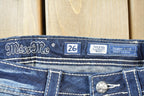 Vintage Y2K Miss Me Bedazzled Low Rise Jeans Size 26x33