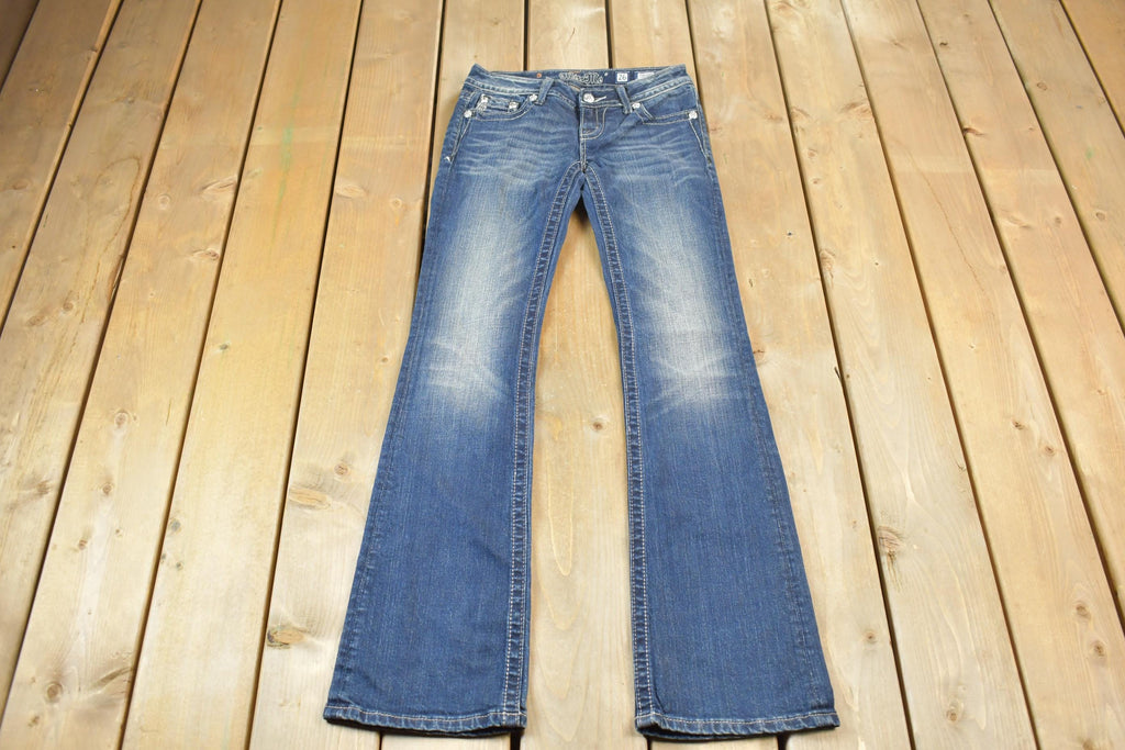 Vintage Y2K Miss Me Bedazzled Low Rise Jeans Size 26x33