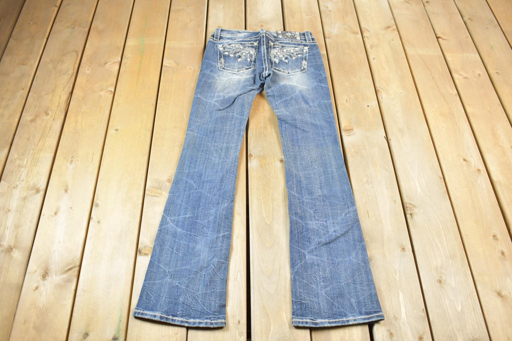 Vintage Y2K Miss Me Bedazzled Mid Rise Jeans Size 26x32