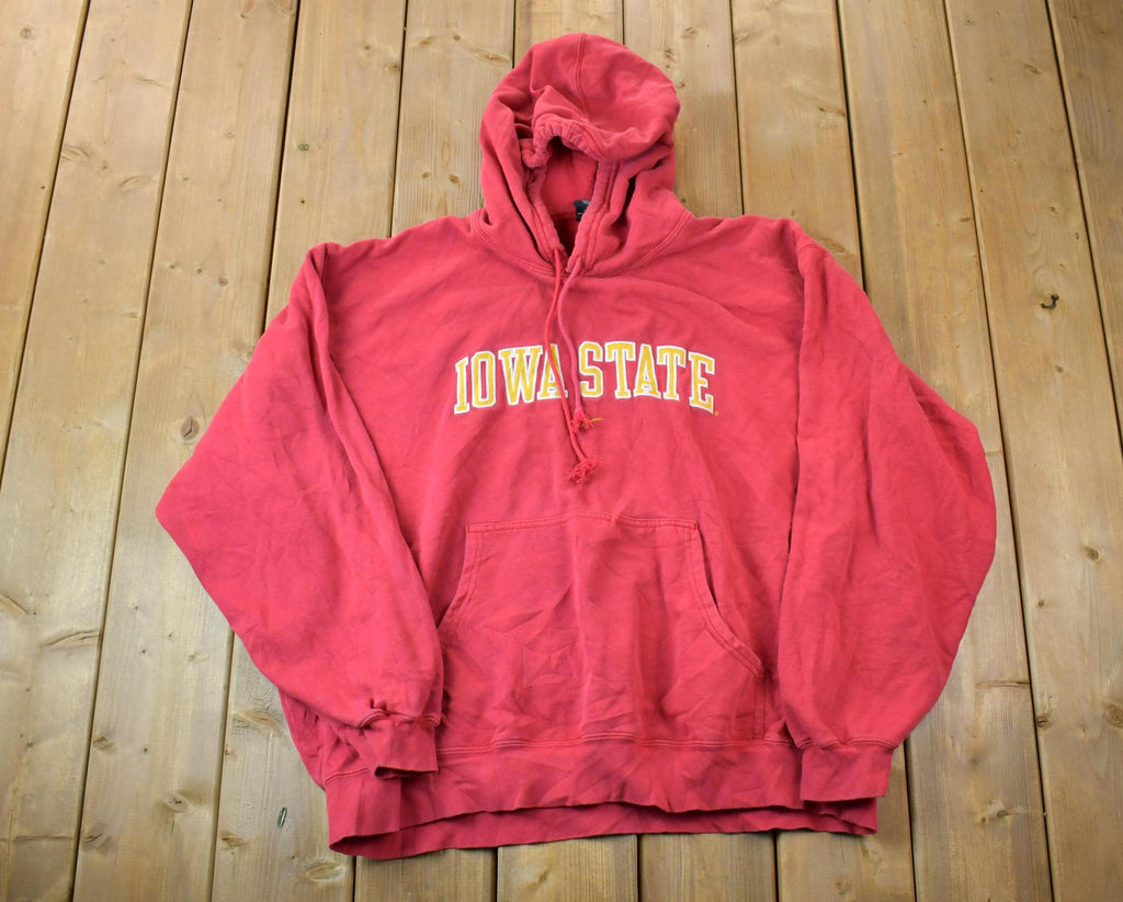 Vintage 1990s Nike Iowa State Embroidered Mini Swoosh Hoodie Sweatshirt