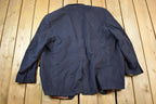 Vintage 1990s Lauren Ralph Lauren 100% Wool Cashmere Silk Button Up Dinner Jacket