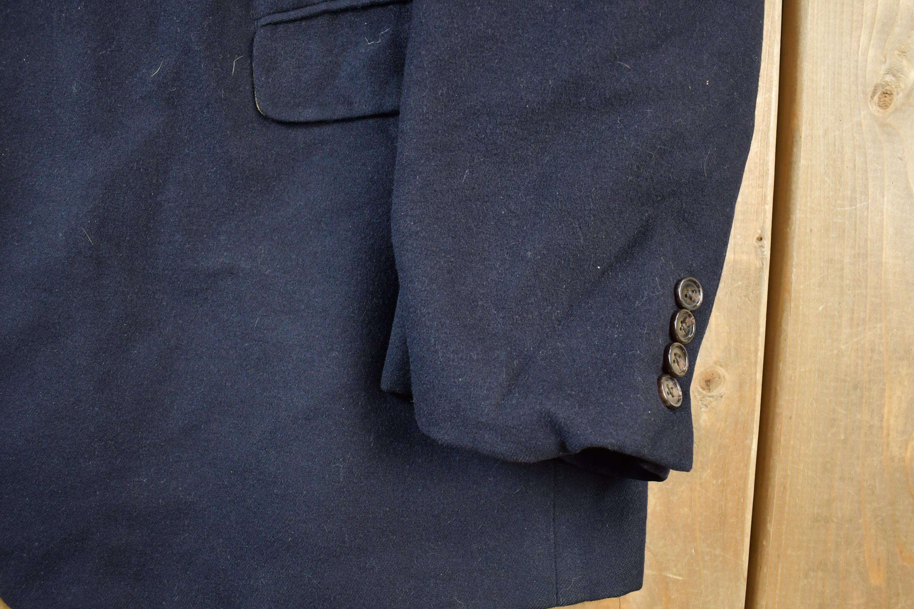 Vintage 1990s Lauren Ralph Lauren 100% Wool Cashmere Silk Button Up Dinner Jacket