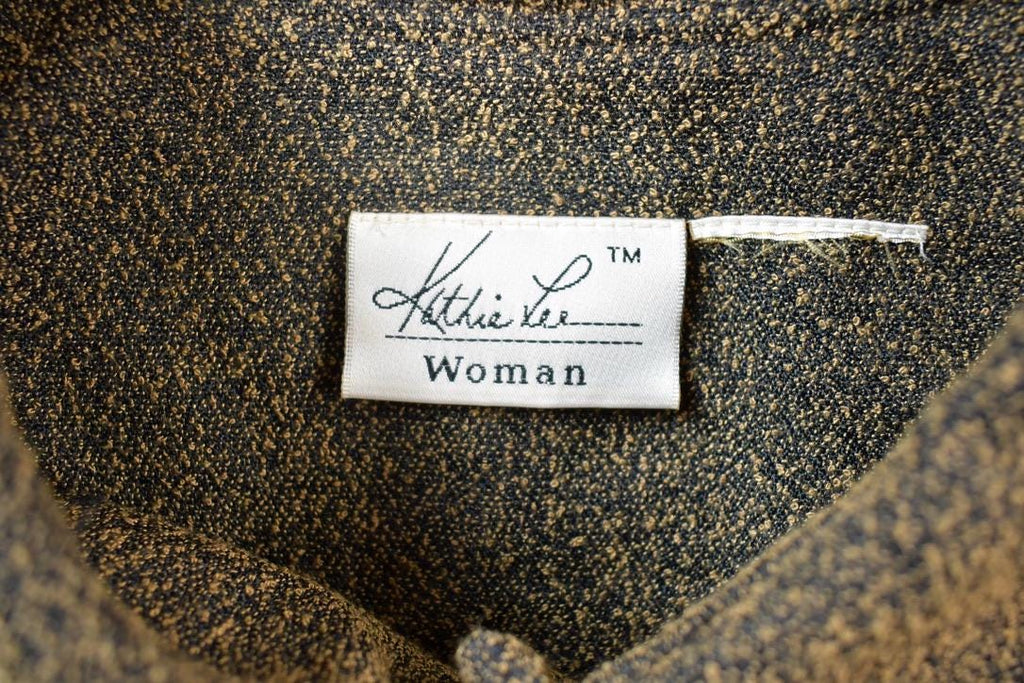 Vintage 1990s Kathy Lee Woman Knit Button Up Dinner Jacket