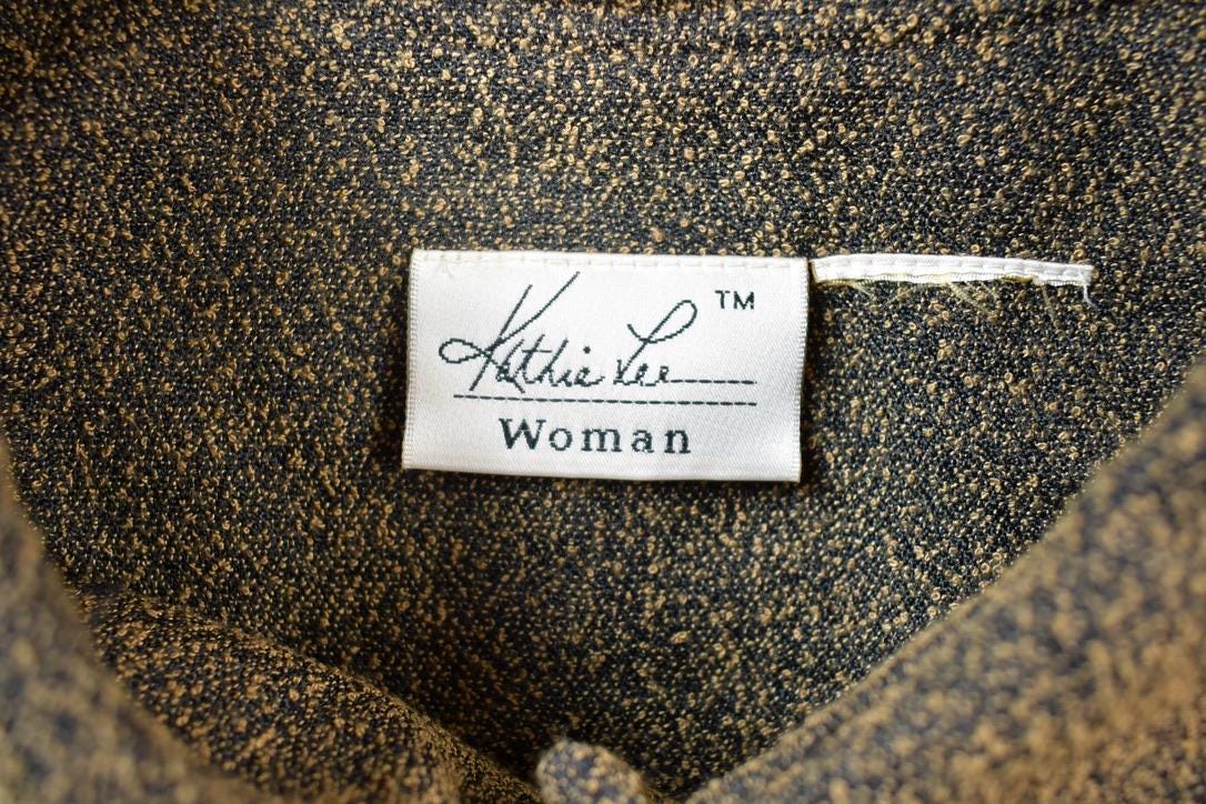 Vintage 1990s Kathy Lee Woman Knit Button Up Dinner Jacket