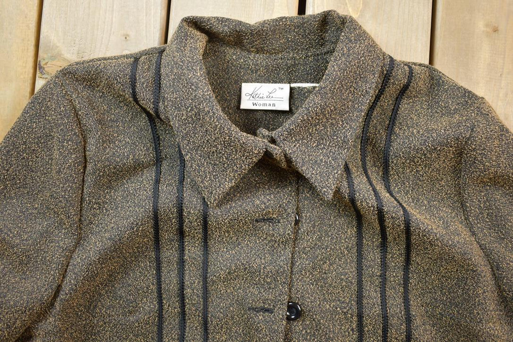 Vintage 1990s Kathy Lee Woman Knit Button Up Dinner Jacket