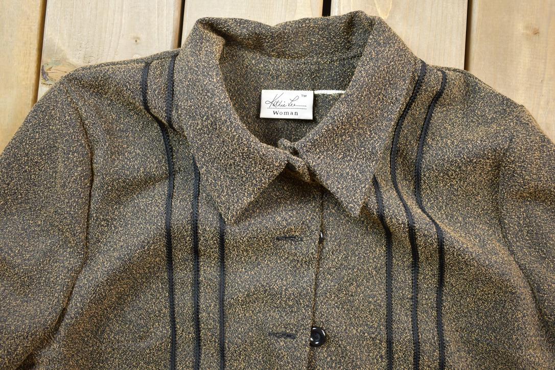 Vintage 1990s Kathy Lee Woman Knit Button Up Dinner Jacket