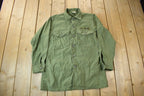 Vintage 1968 OG-107 US Army Military Sateen Shirt