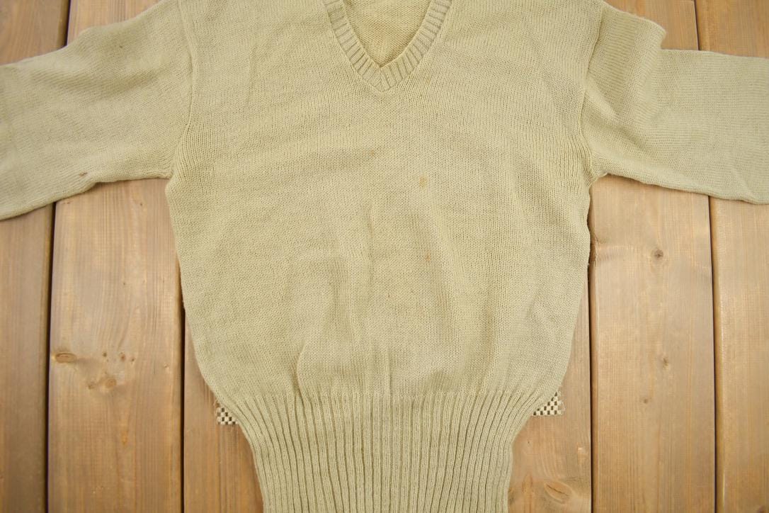 Vintage 1950s 100% Wool Princeton Knitting Mills Knit Sweater