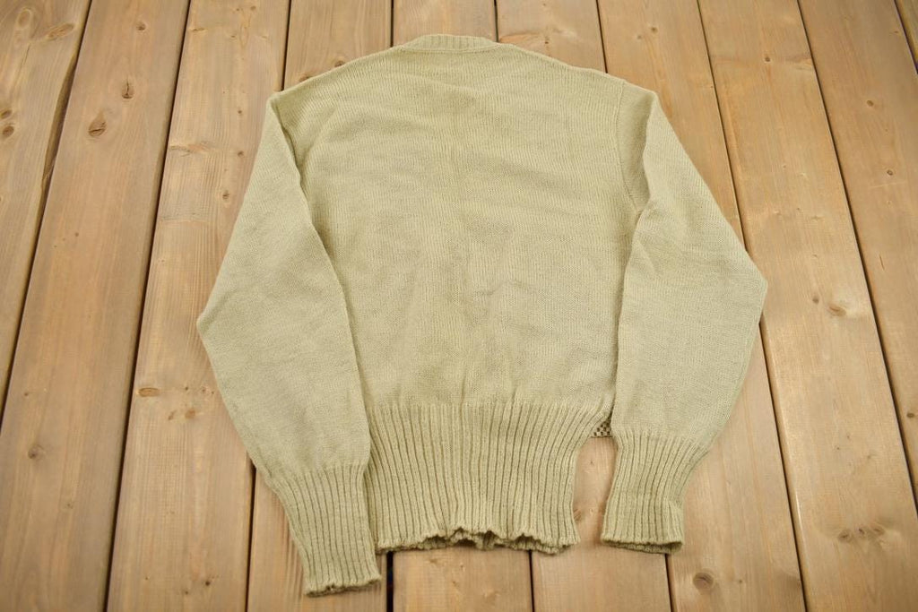 Vintage 1950s 100% Wool Princeton Knitting Mills Knit Sweater