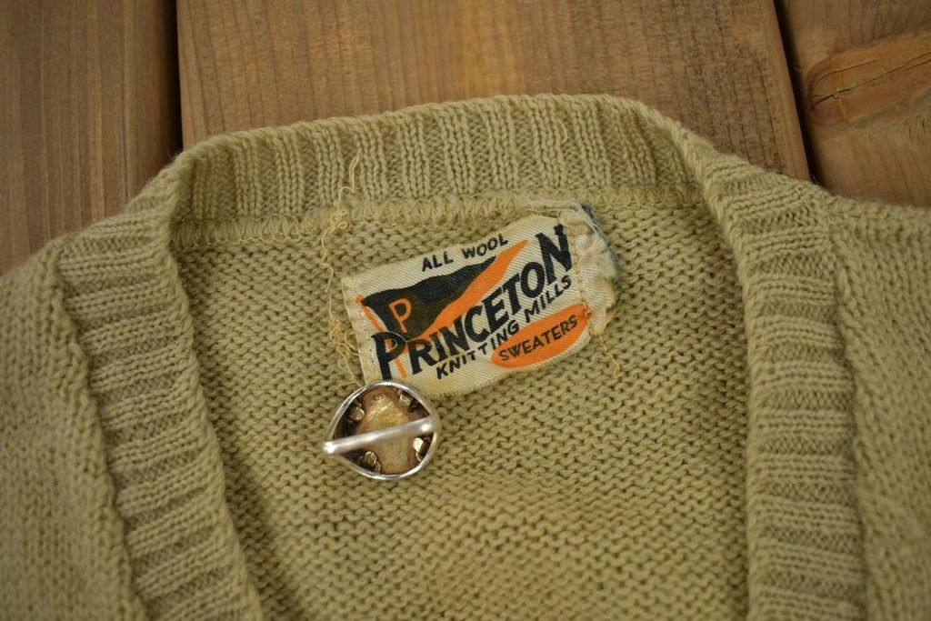 Vintage 1950s 100% Wool Princeton Knitting Mills Knit Sweater