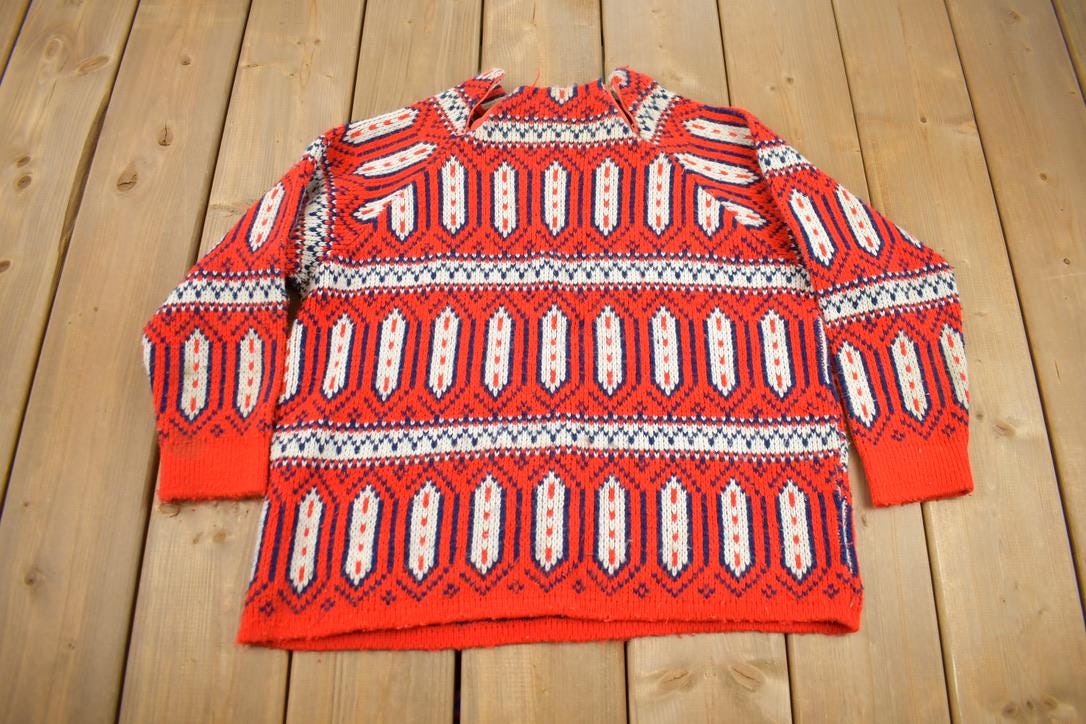 Vintage 1960s Champion Knitting Mills Pullover Knit Sweater
