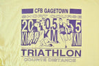 Vintage 1990s Light Yellow Penmans CFB Gagetown Short Course Triathlon Single Stitch Graphic T-Shirt