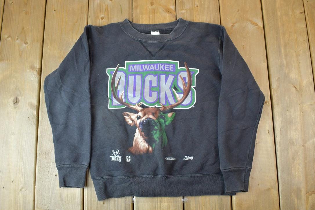 Vintage 1990s Youth Milwaukee Bucks NBA Crewneck Sweatshirt