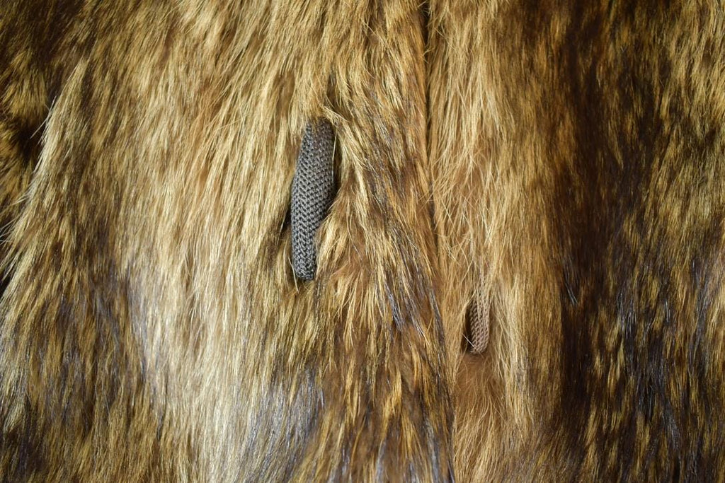 Vintage 1970s Brown Racoon Fur Coat