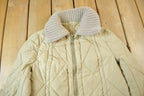 Vintage 1970s Beige Light Puffer Jacket