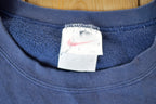 Vintage 1990s Nike Embroidered Mini Swoosh Navy Crewneck Sweatshirt