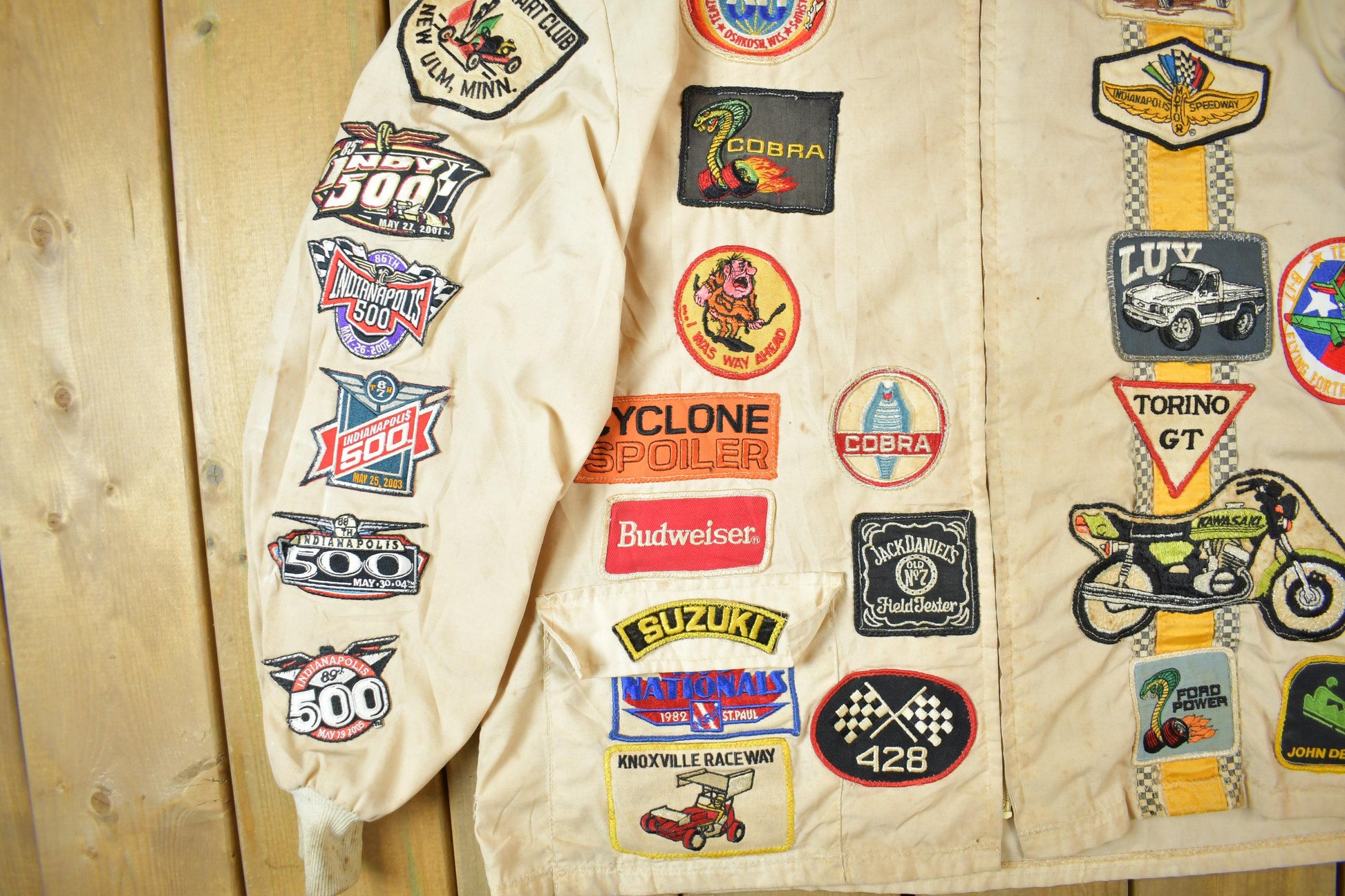 Vintage 1970s Custom Racing Patchwork Jacket