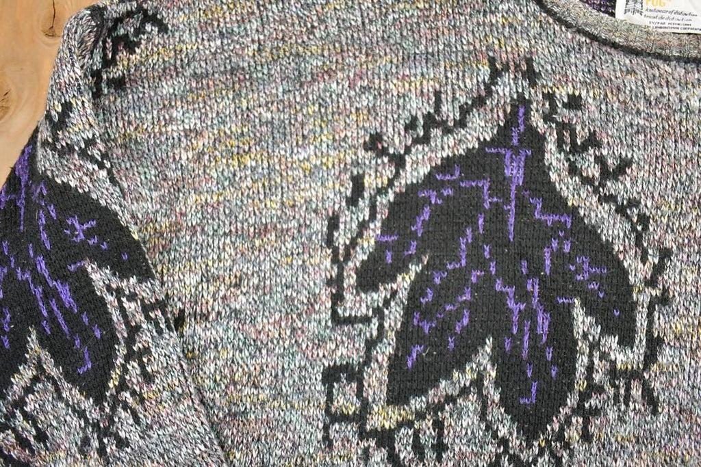 Vintage 1990s London Fog Leaf pattern Knit Crewneck Sweater