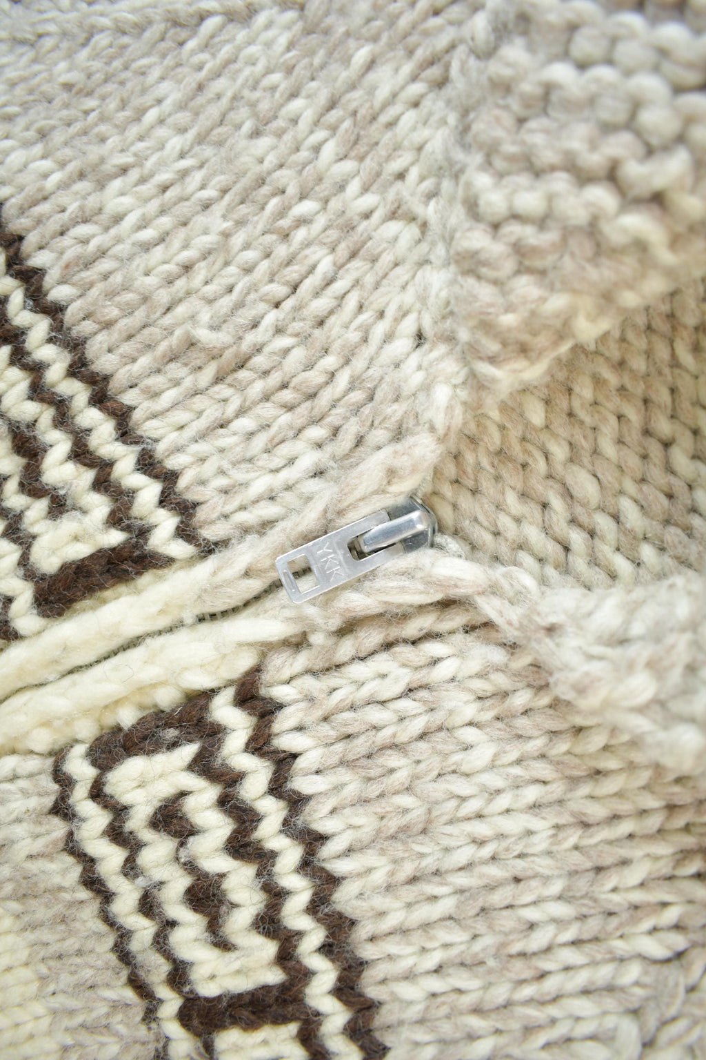 Vintage 1950s Hand-Knit Eagle Theme Cowichan Sweater