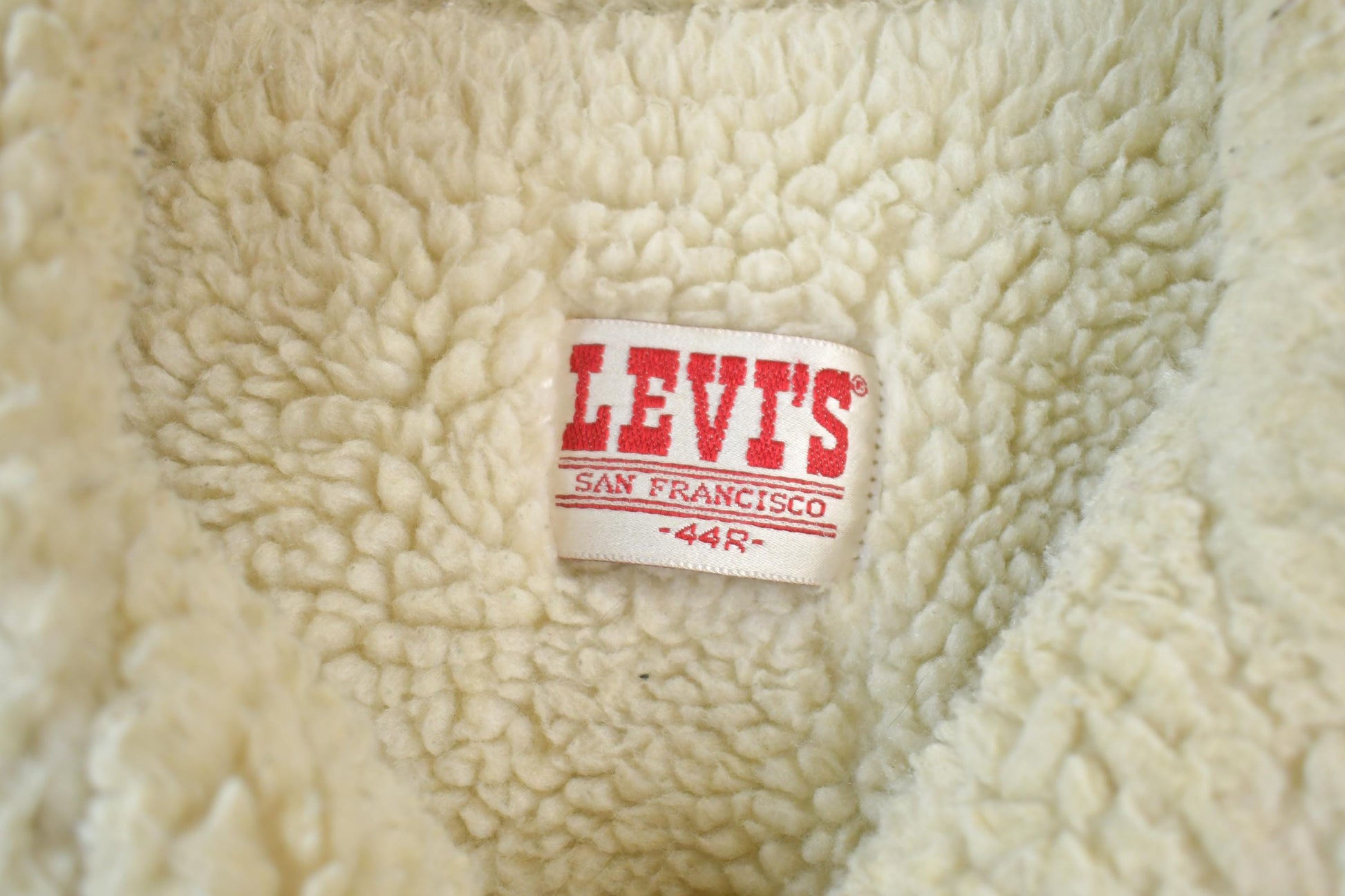 Vintage 1990s Levis Shearling Lined Jean Jacket Made In USA